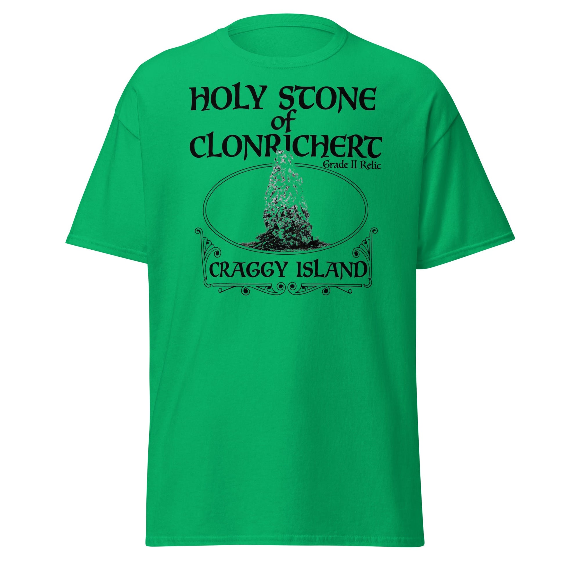 Holy Stone of Clonrichert T-Shirt - Craggy Island Relic - Irish Green - T-Shirts Online