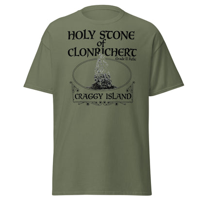 Holy Stone of Clonrichert T-Shirt - Craggy Island Relic - Military Green - T-Shirts Online
