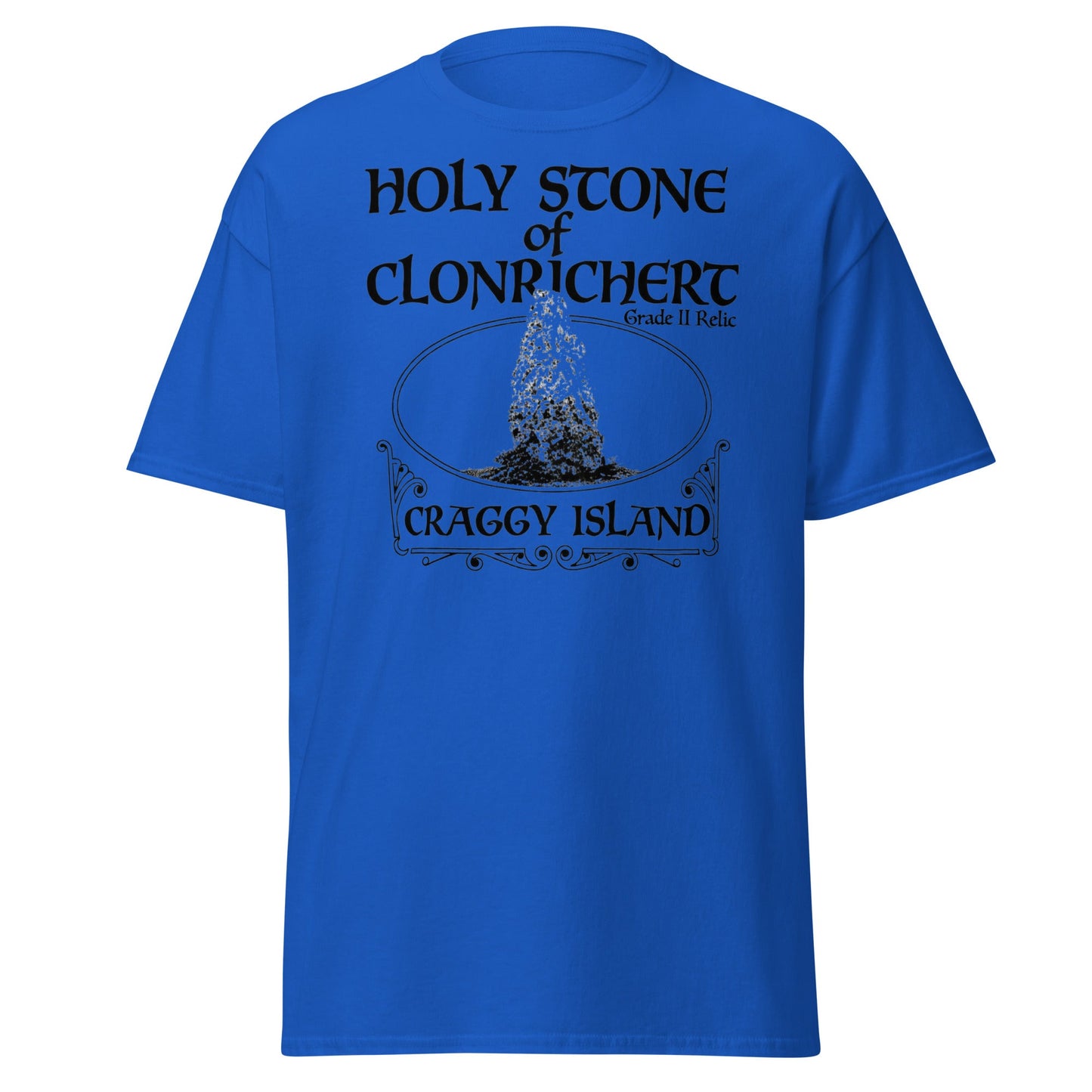 Holy Stone of Clonrichert T-Shirt - Craggy Island Relic - Royal - T-Shirts Online