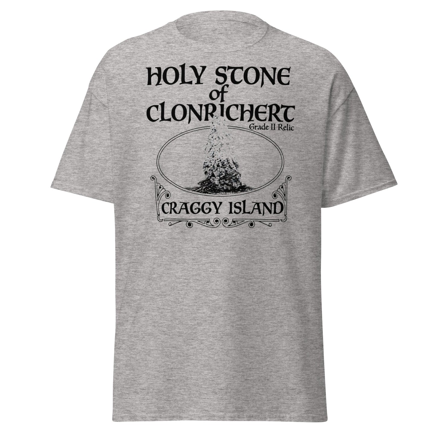 Holy Stone of Clonrichert T-Shirt - Craggy Island Relic - Sport Grey - T-Shirts Online