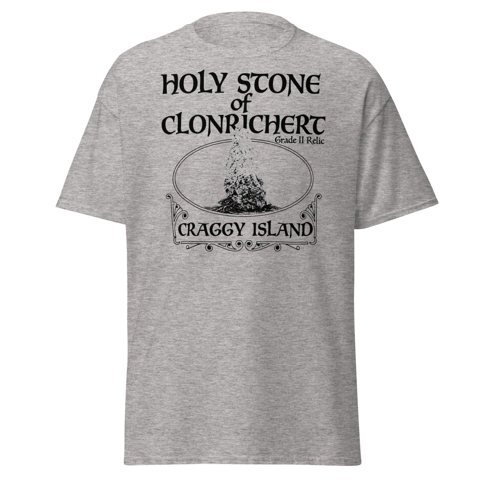 Holy Stone of Clonrichert T-Shirt - Craggy Island Relic - Sport Grey - T-Shirts Online