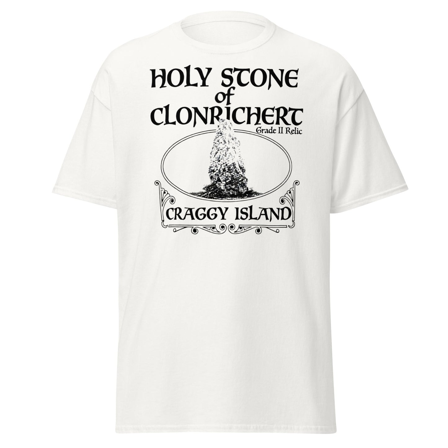 Holy Stone of Clonrichert T-Shirt - Craggy Island Relic - White - T-Shirts Online