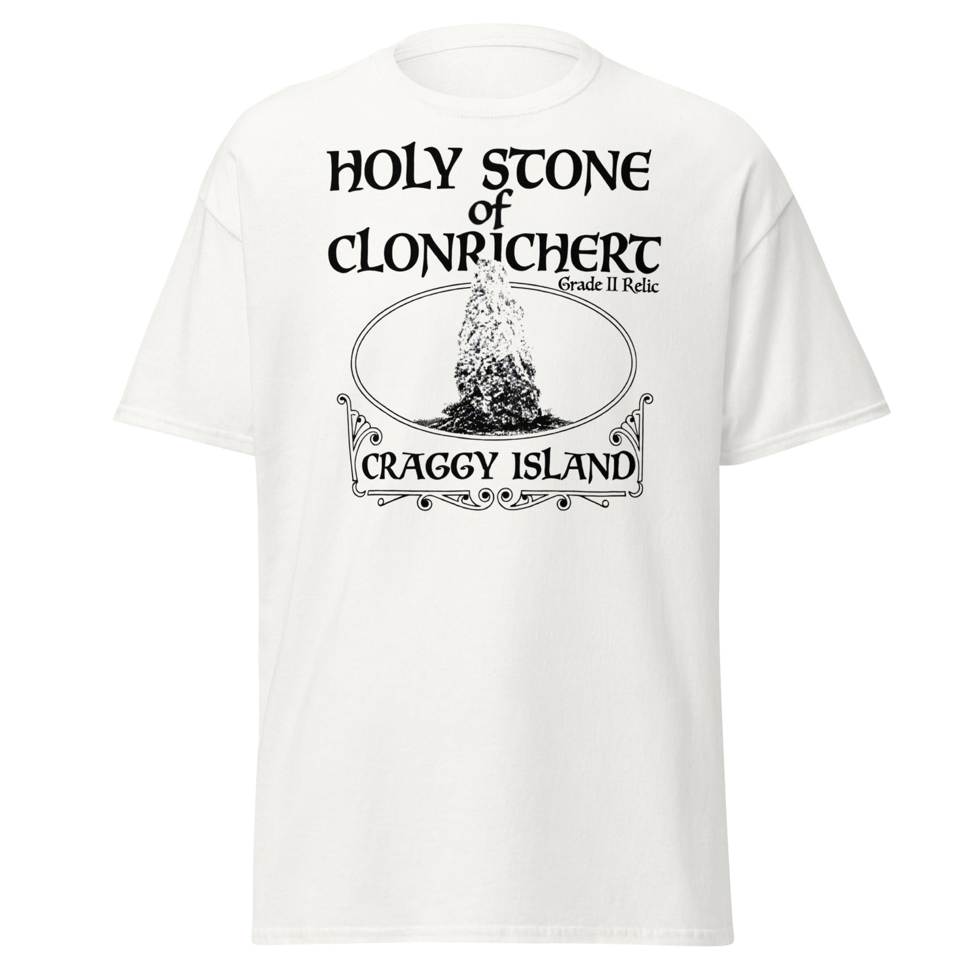 Holy Stone of Clonrichert T-Shirt - Craggy Island Relic - White - T-Shirts Online