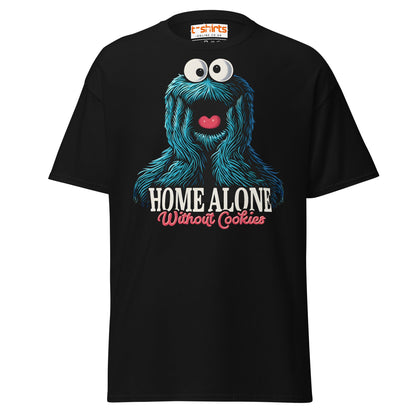 Home Alone Without Cookies T-Shirt – Funny Parody Tee - Black - T-Shirts Online
