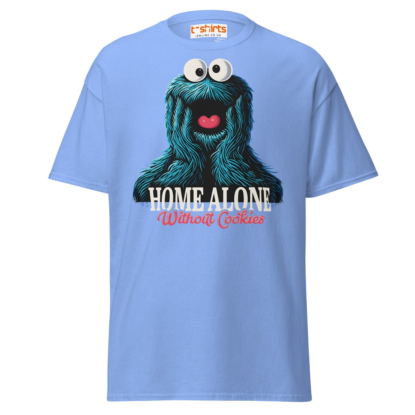 Home Alone Without Cookies T-Shirt – Funny Parody Tee - Carolina Blue - T-Shirts Online