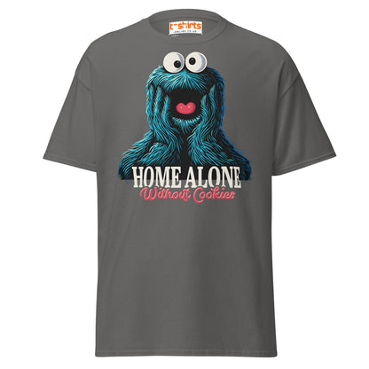Home Alone Without Cookies T-Shirt – Funny Parody Tee - Charcoal - T-Shirts Online