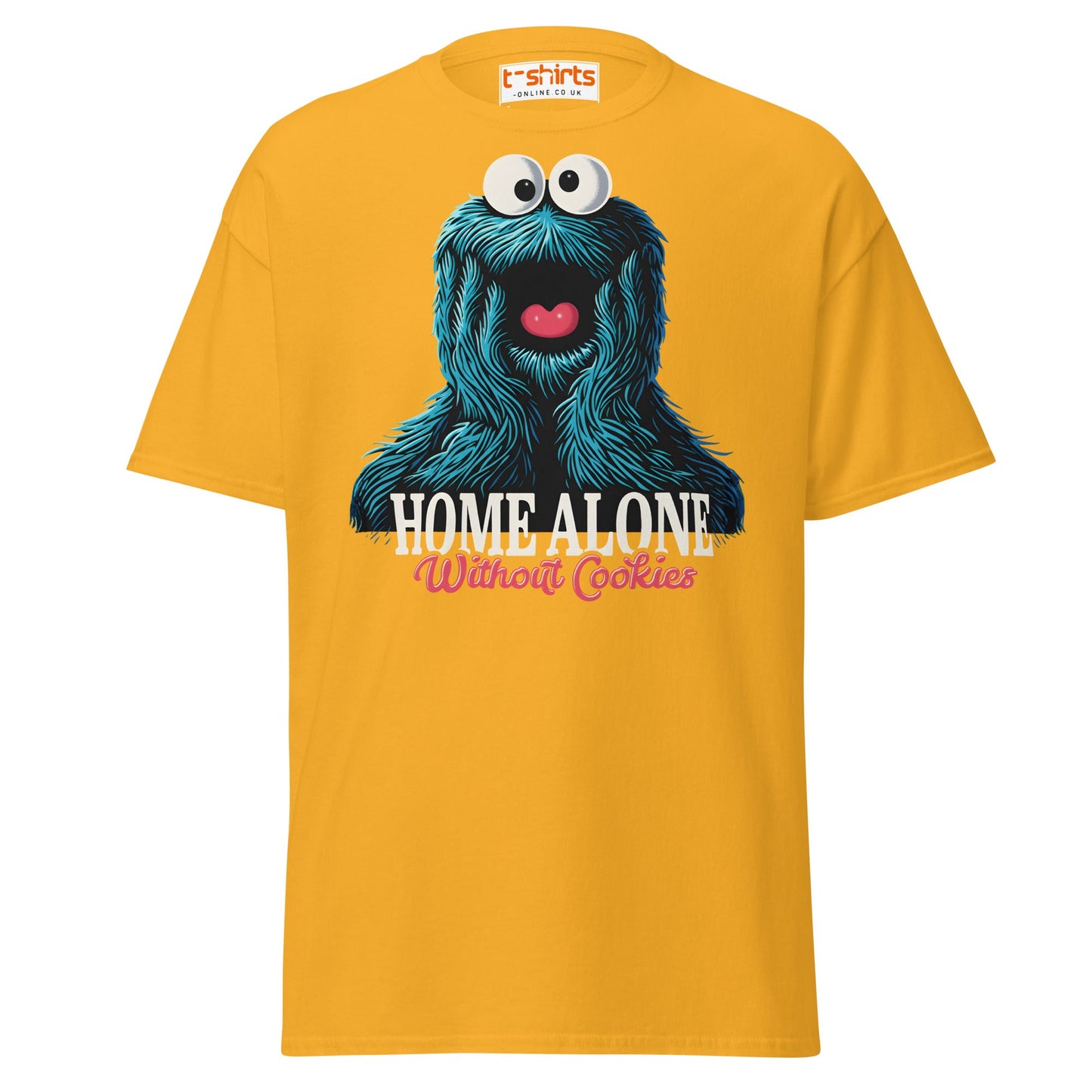 Home Alone Without Cookies T-Shirt – Funny Parody Tee - Gold - T-Shirts Online