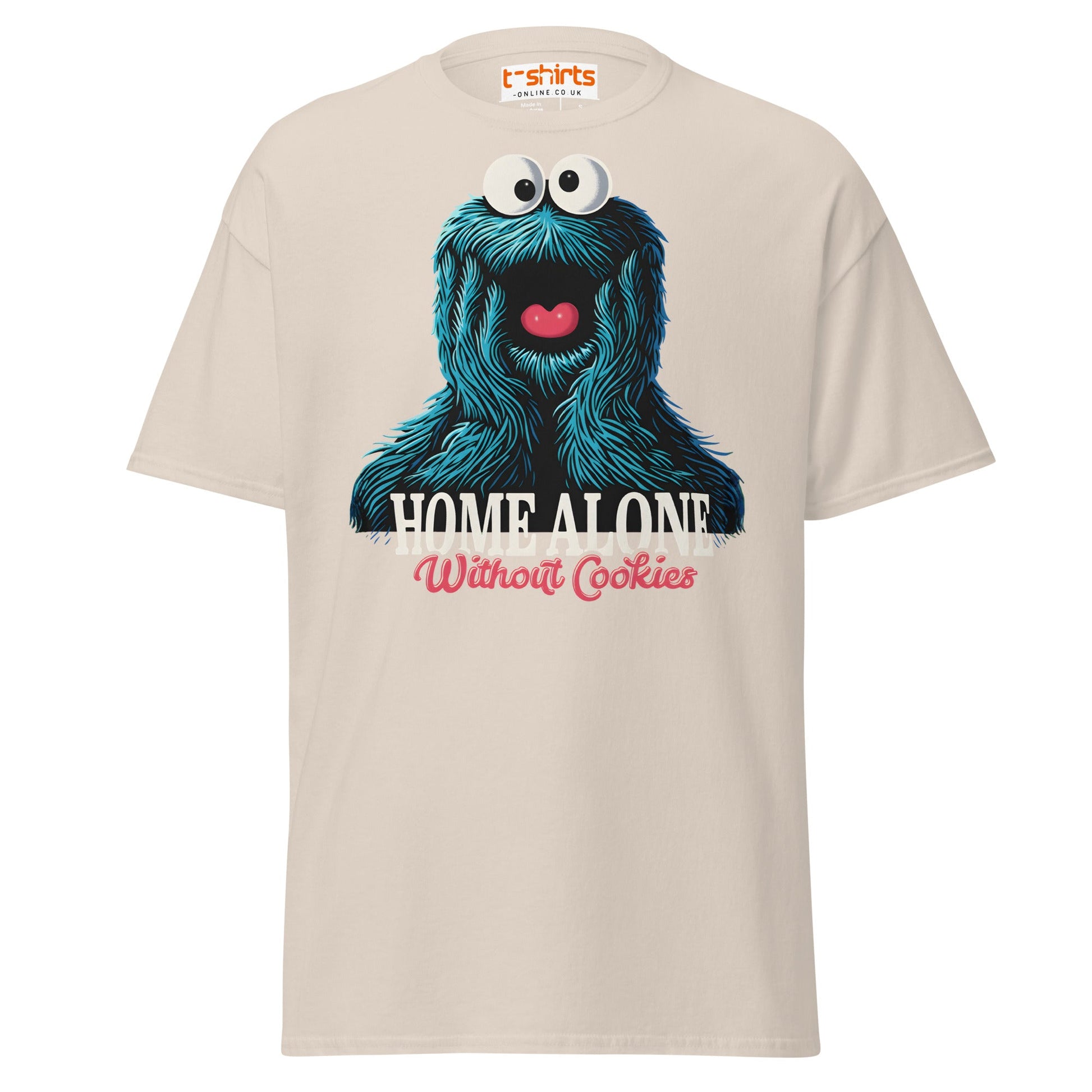 Home Alone Without Cookies T-Shirt – Funny Parody Tee - Natural - T-Shirts Online