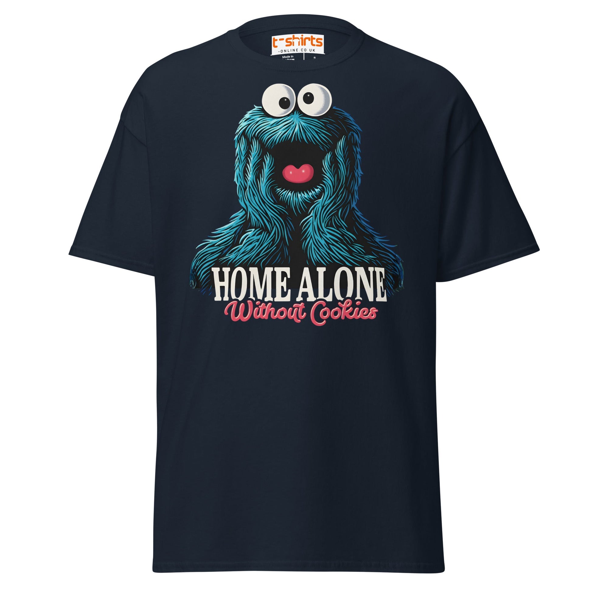 Home Alone Without Cookies T-Shirt – Funny Parody Tee - Navy - T-Shirts Online