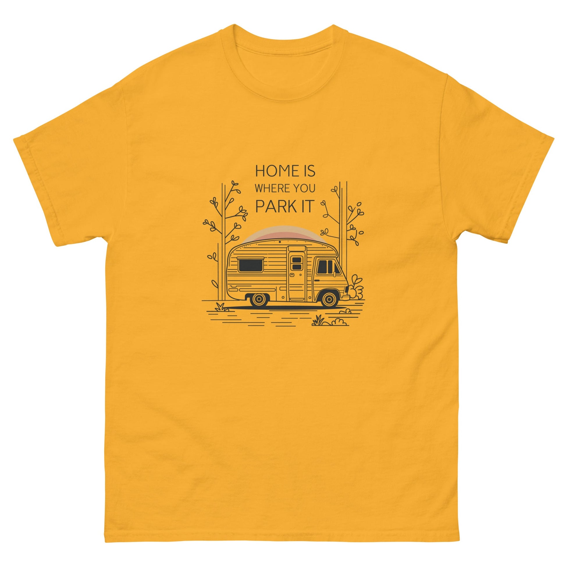 Home is Where You Park It | Unisex classic tee - Gold - T-Shirts Online
