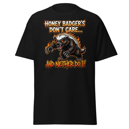 Honey Badger Don't Care T-Shirt – Funny Savage Animal Tee - Black - T-Shirts Online