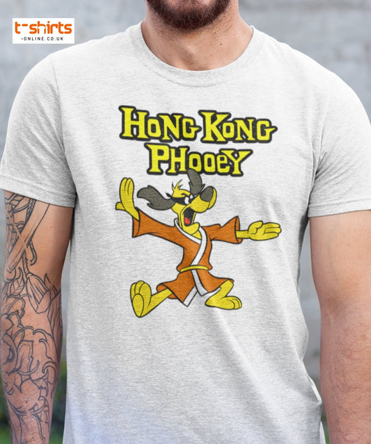 Hong Kong Phooey T-Shirt – Retro Martial Arts Dog Tee - Black - T-Shirts Online