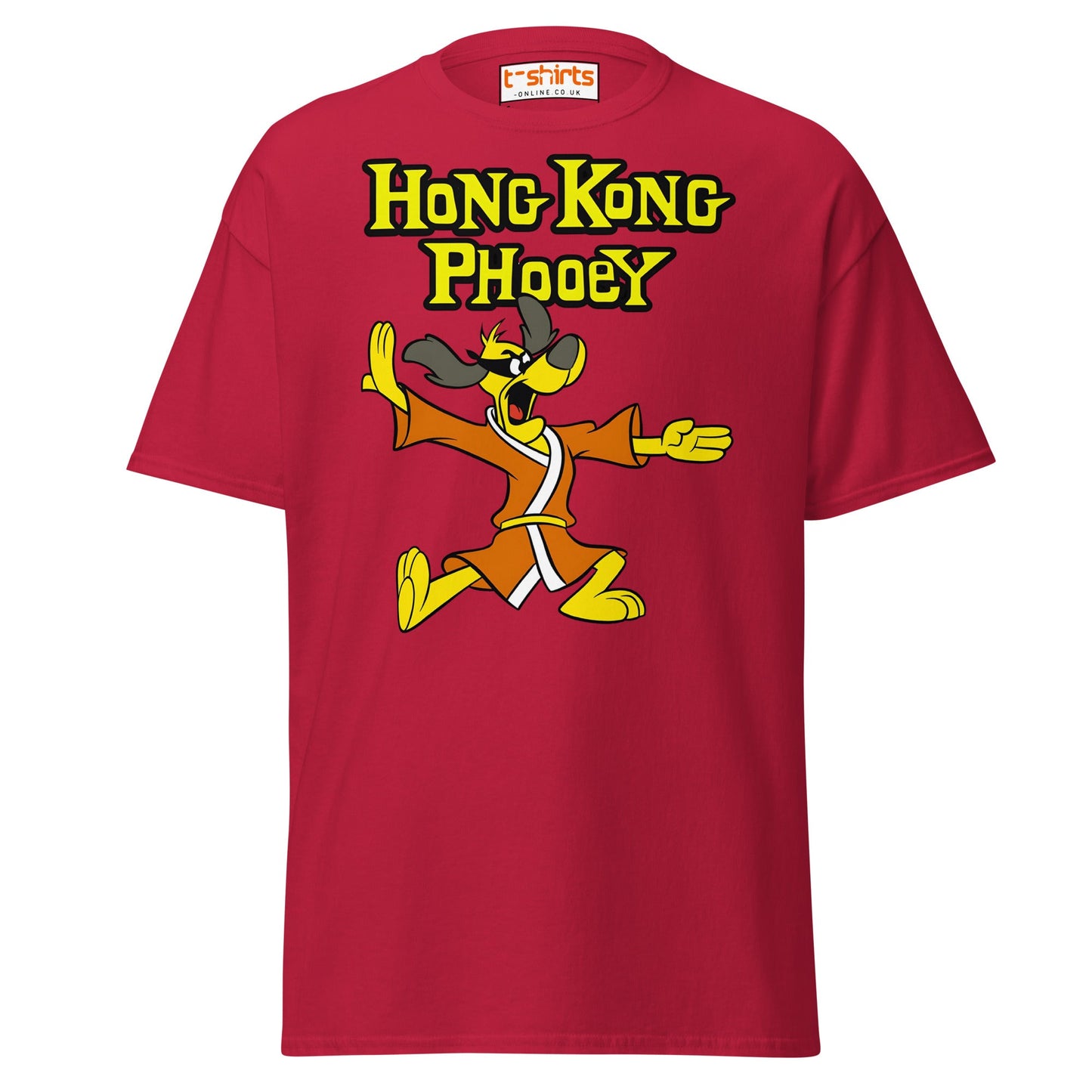 Hong Kong Phooey T-Shirt – Retro Martial Arts Dog Tee - Cardinal - T-Shirts Online