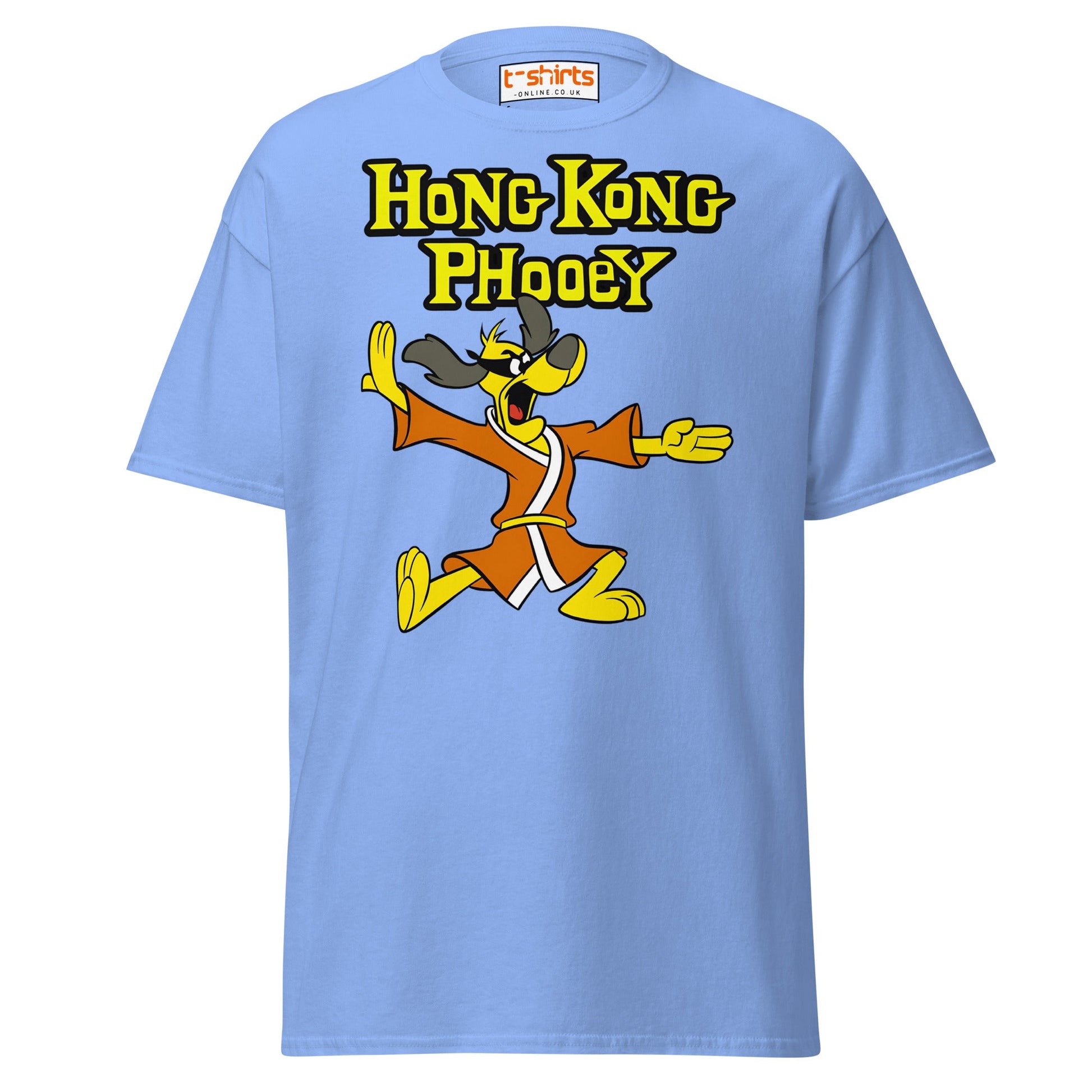 Hong Kong Phooey T-Shirt – Retro Martial Arts Dog Tee - Carolina Blue - T-Shirts Online