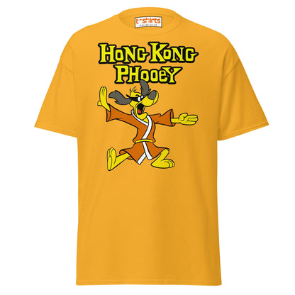 Hong Kong Phooey T-Shirt – Retro Martial Arts Dog Tee - Gold - T-Shirts Online