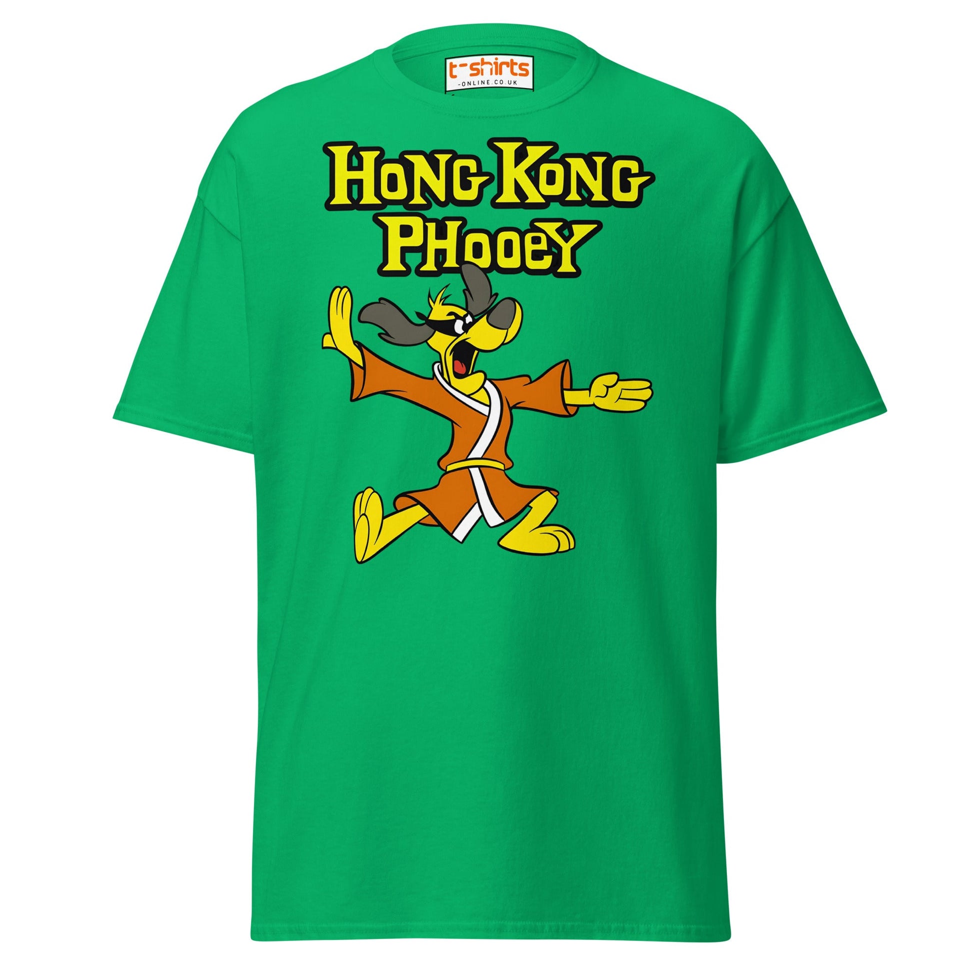 Hong Kong Phooey T-Shirt – Retro Martial Arts Dog Tee - Irish Green - T-Shirts Online