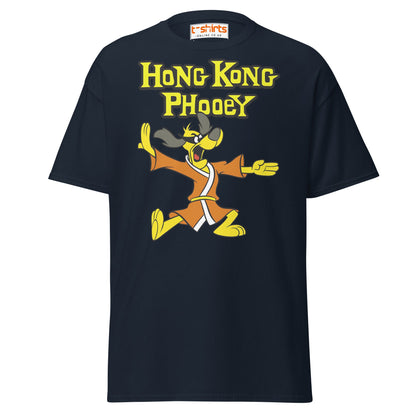 Hong Kong Phooey T-Shirt – Retro Martial Arts Dog Tee - Navy - T-Shirts Online