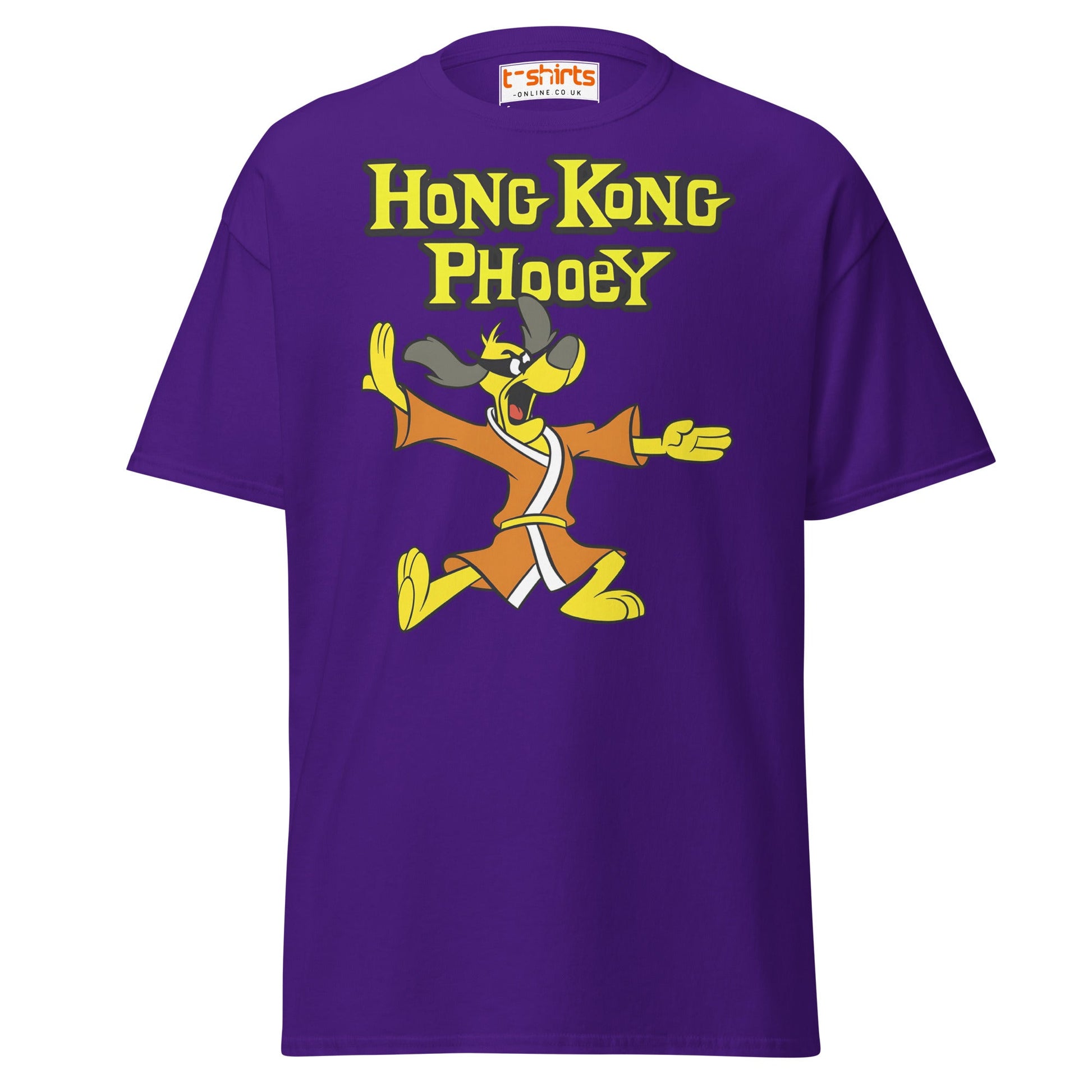 Hong Kong Phooey T-Shirt – Retro Martial Arts Dog Tee - Purple - T-Shirts Online
