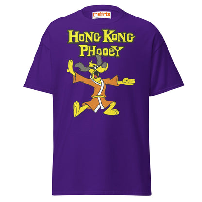 Hong Kong Phooey T-Shirt – Retro Martial Arts Dog Tee - Purple - T-Shirts Online
