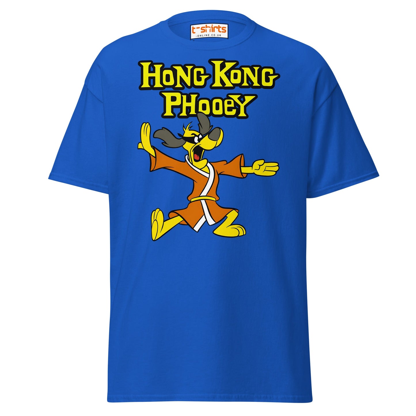 Hong Kong Phooey T-Shirt – Retro Martial Arts Dog Tee - Royal - T-Shirts Online