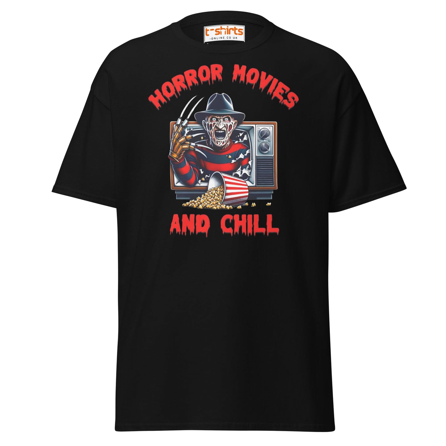 Horror Movies and Chill T-Shirt - Black - T-Shirts Online