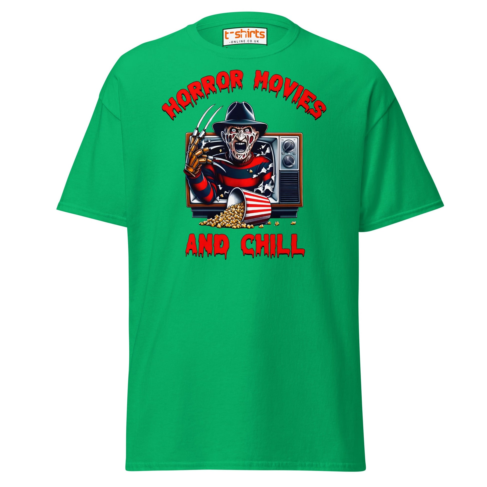 Horror Movies and Chill T-Shirt - Irish Green - T-Shirts Online