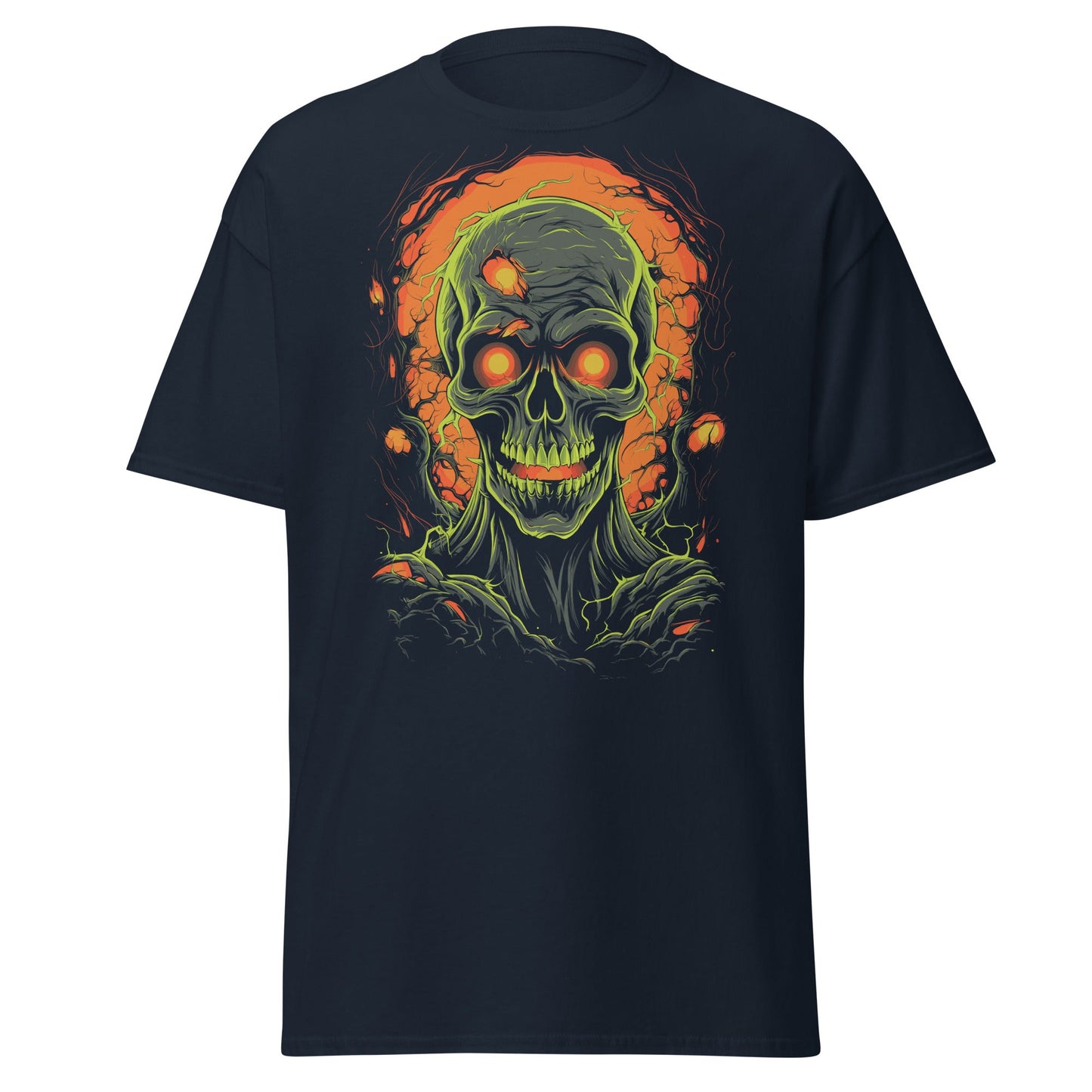 Horror Skull | Skull T-Shirt - Navy - T-Shirts Online