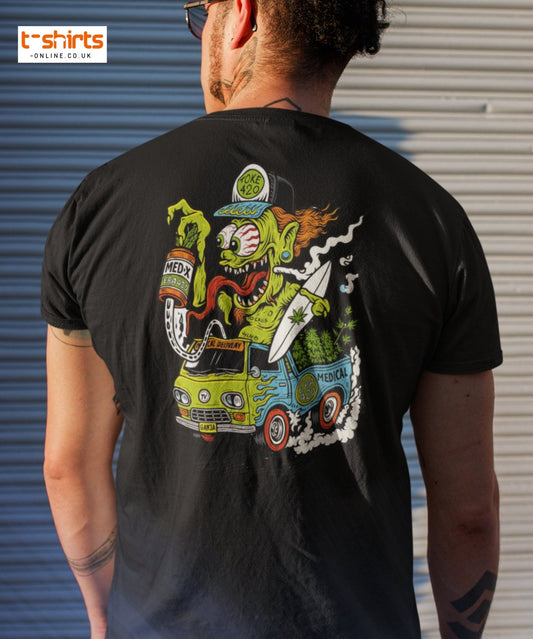 Hot Rod Cannabis Monster T-Shirt - Black - T-Shirts Online
