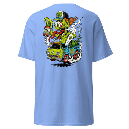 Hot Rod Cannabis Monster T-Shirt - Carolina Blue - T-Shirts Online