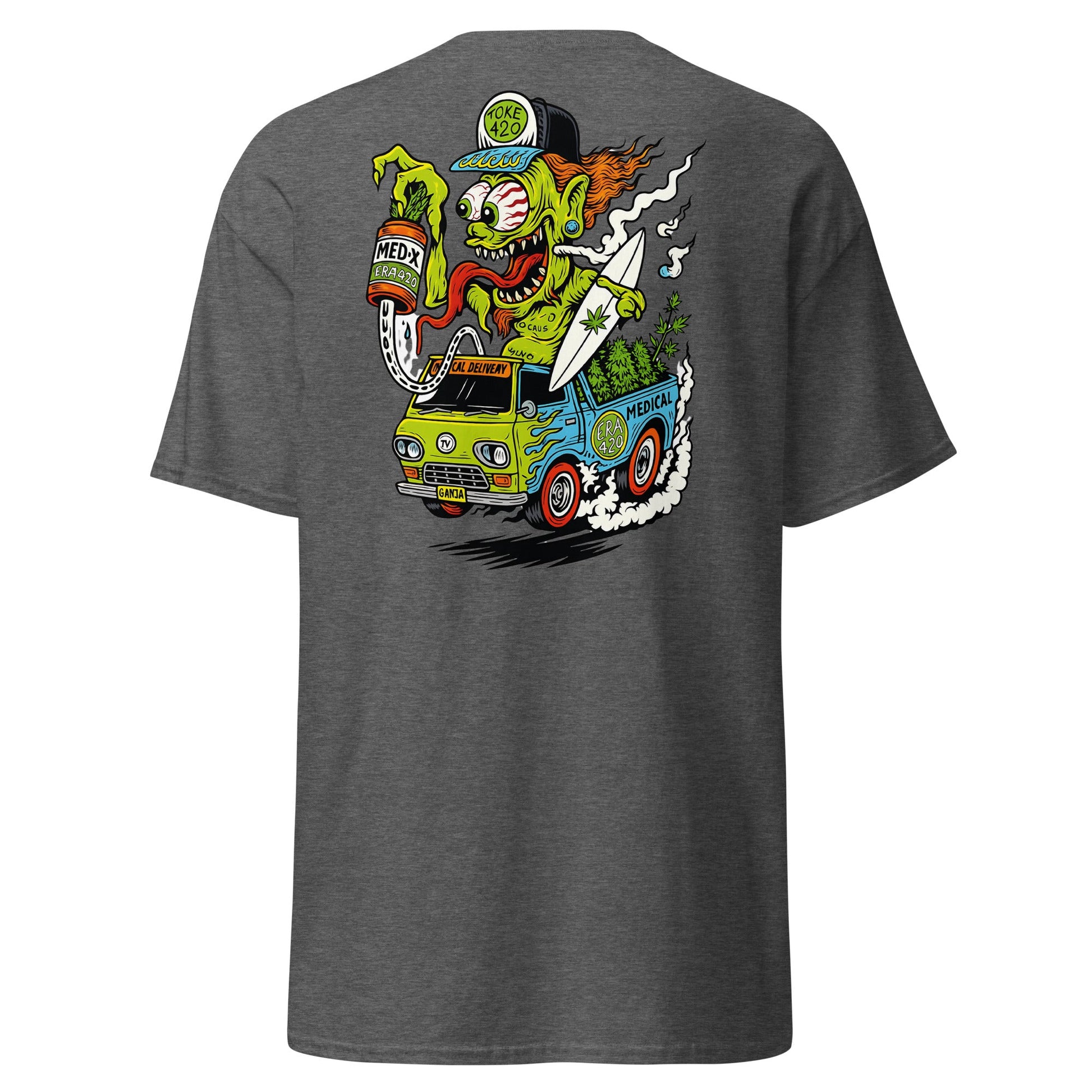 Hot Rod Cannabis Monster T-Shirt - Dark Heather - T-Shirts Online
