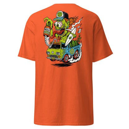 Hot Rod Cannabis Monster T-Shirt - Orange - T-Shirts Online