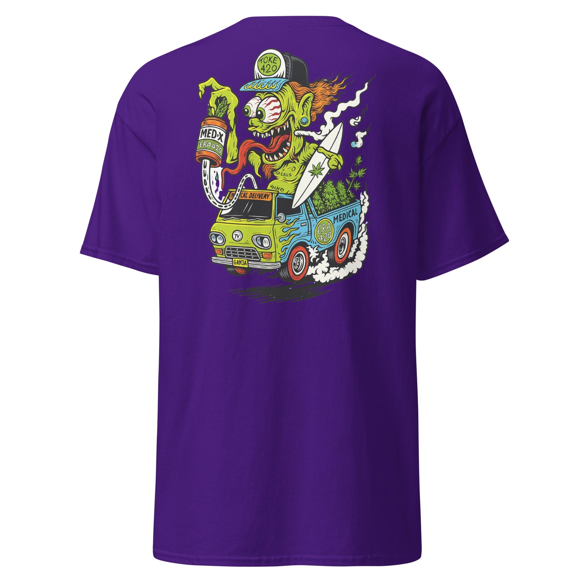 Hot Rod Cannabis Monster T-Shirt - Purple - T-Shirts Online