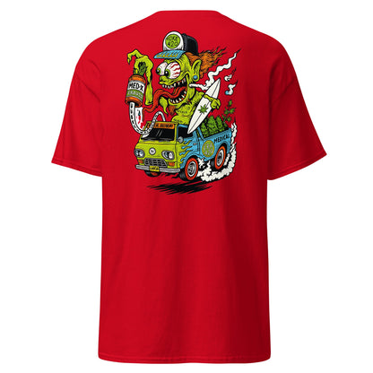 Hot Rod Cannabis Monster T-Shirt - Red - T-Shirts Online