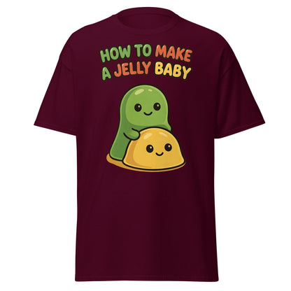 How to Make a Jelly Baby T-Shirt - Funny Cute Cartoon Tee - Maroon - T-Shirts Online