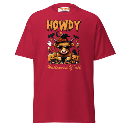Howdy Highland Cow Halloween T-Shirt - Cardinal - T-Shirts Online