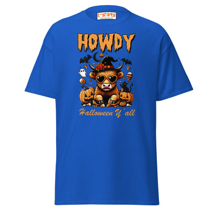 Howdy Highland Cow Halloween T-Shirt - Royal - T-Shirts Online