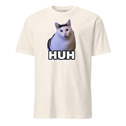Huh Cat T-Shirt | Funny Cat Memes - Natural - T-Shirts Online