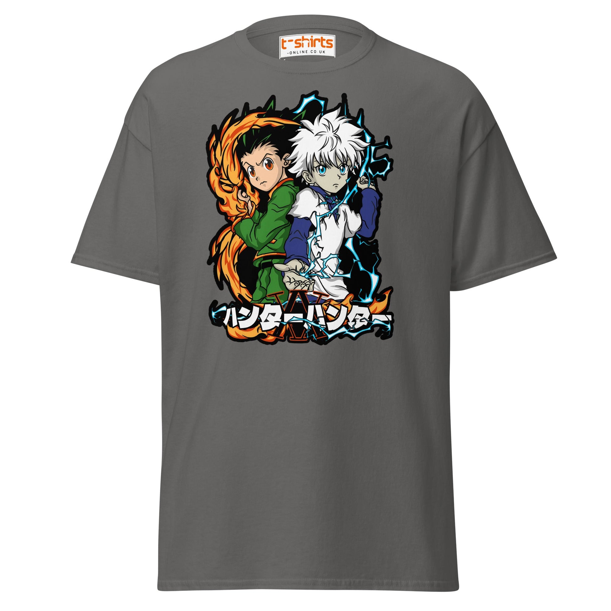 Hunter x Hunter T-Shirt – Gon & Killua Anime Fan Art - Charcoal - T-Shirts Online
