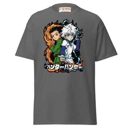 Hunter x Hunter T-Shirt – Gon & Killua Anime Fan Art - Charcoal - T-Shirts Online