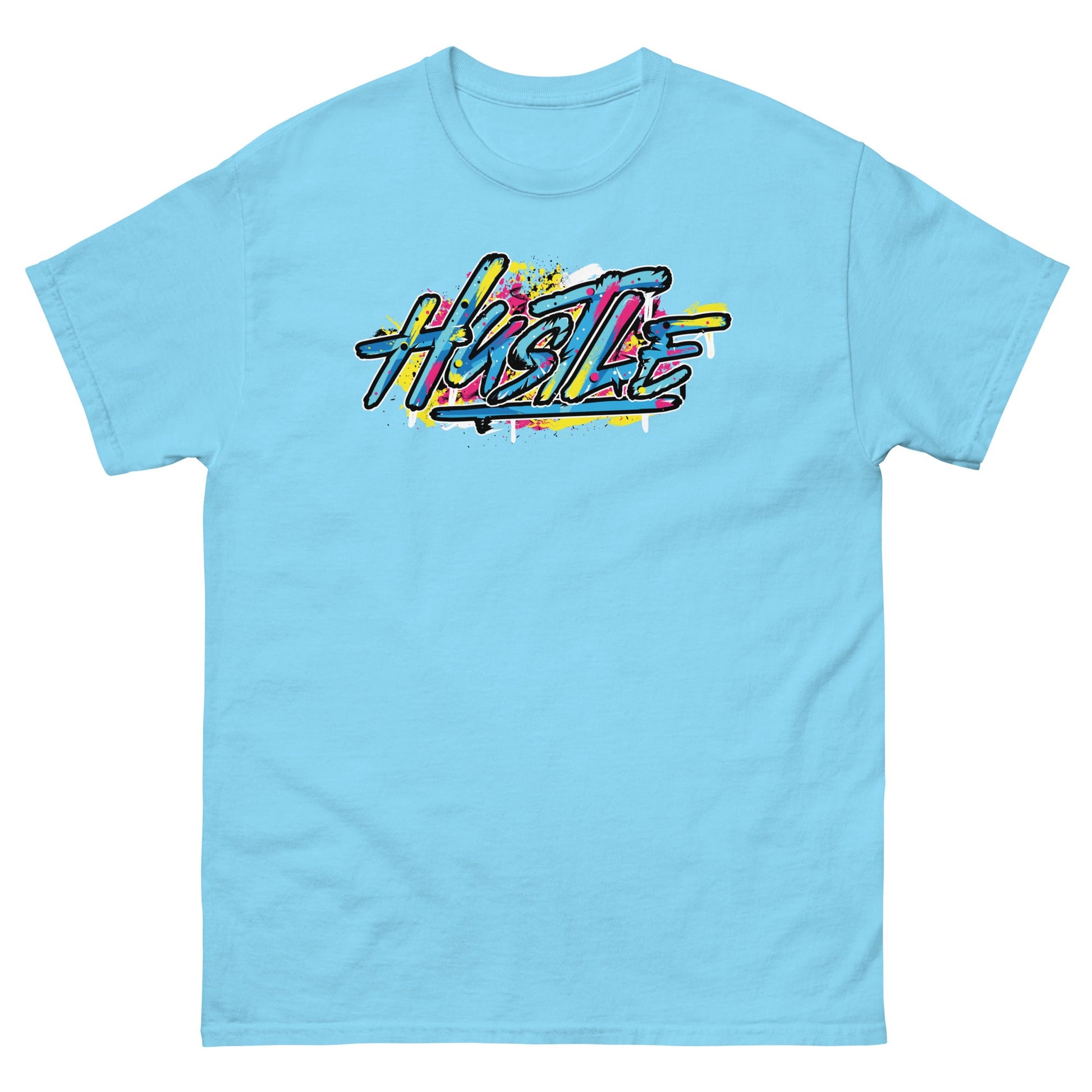 Hustle | Men's T-Shirt - Sky - T-Shirts Online