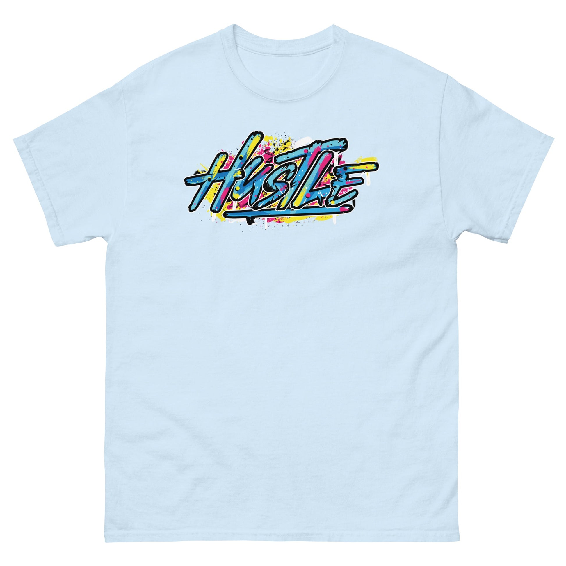 Hustle | Men's T-Shirt - Light Blue - T-Shirts Online