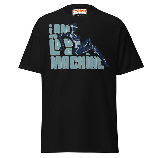 I Am A Love Machine T-Shirt | Retro Robot Humor Tee - Black - T-Shirts Online