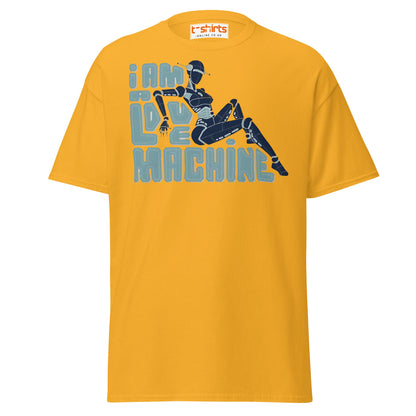 I Am A Love Machine T-Shirt | Retro Robot Humor Tee - Gold - T-Shirts Online