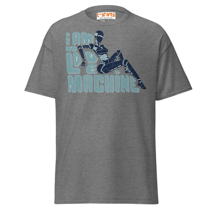 I Am A Love Machine T-Shirt | Retro Robot Humor Tee - Graphite Heather - T-Shirts Online