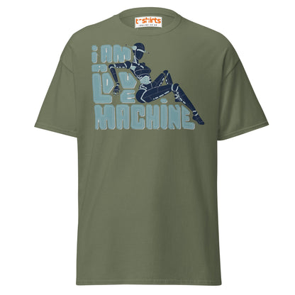 I Am A Love Machine T-Shirt | Retro Robot Humor Tee - Military Green - T-Shirts Online