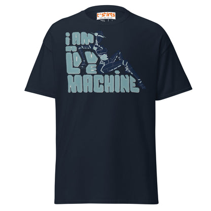 I Am A Love Machine T-Shirt | Retro Robot Humor Tee - Navy - T-Shirts Online