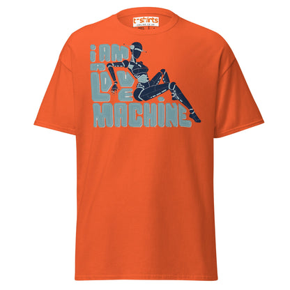 I Am A Love Machine T-Shirt | Retro Robot Humor Tee - Orange - T-Shirts Online