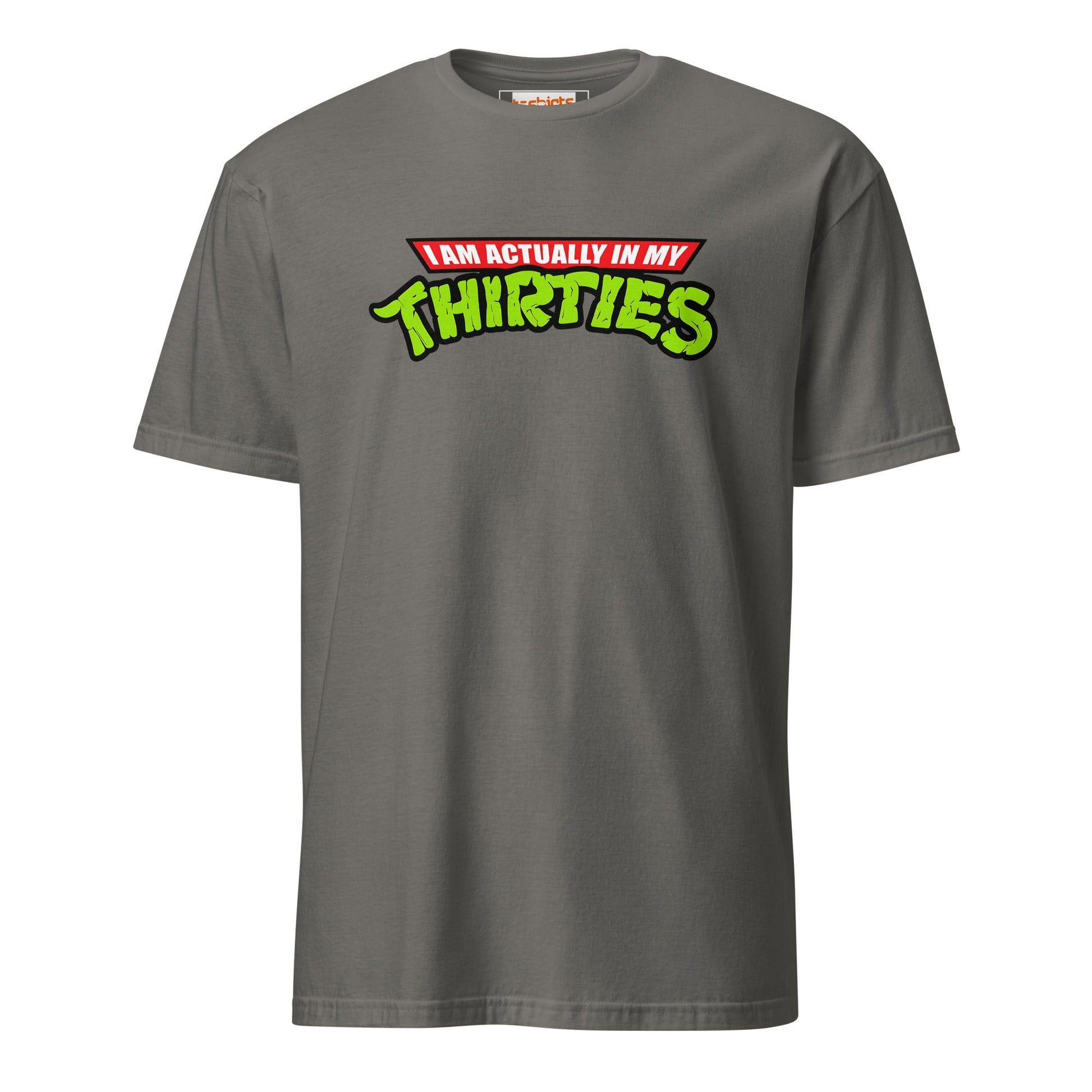 I am actually in my Thirties T-Shirt | TMNT Parody - Charcoal - T-Shirts Online
