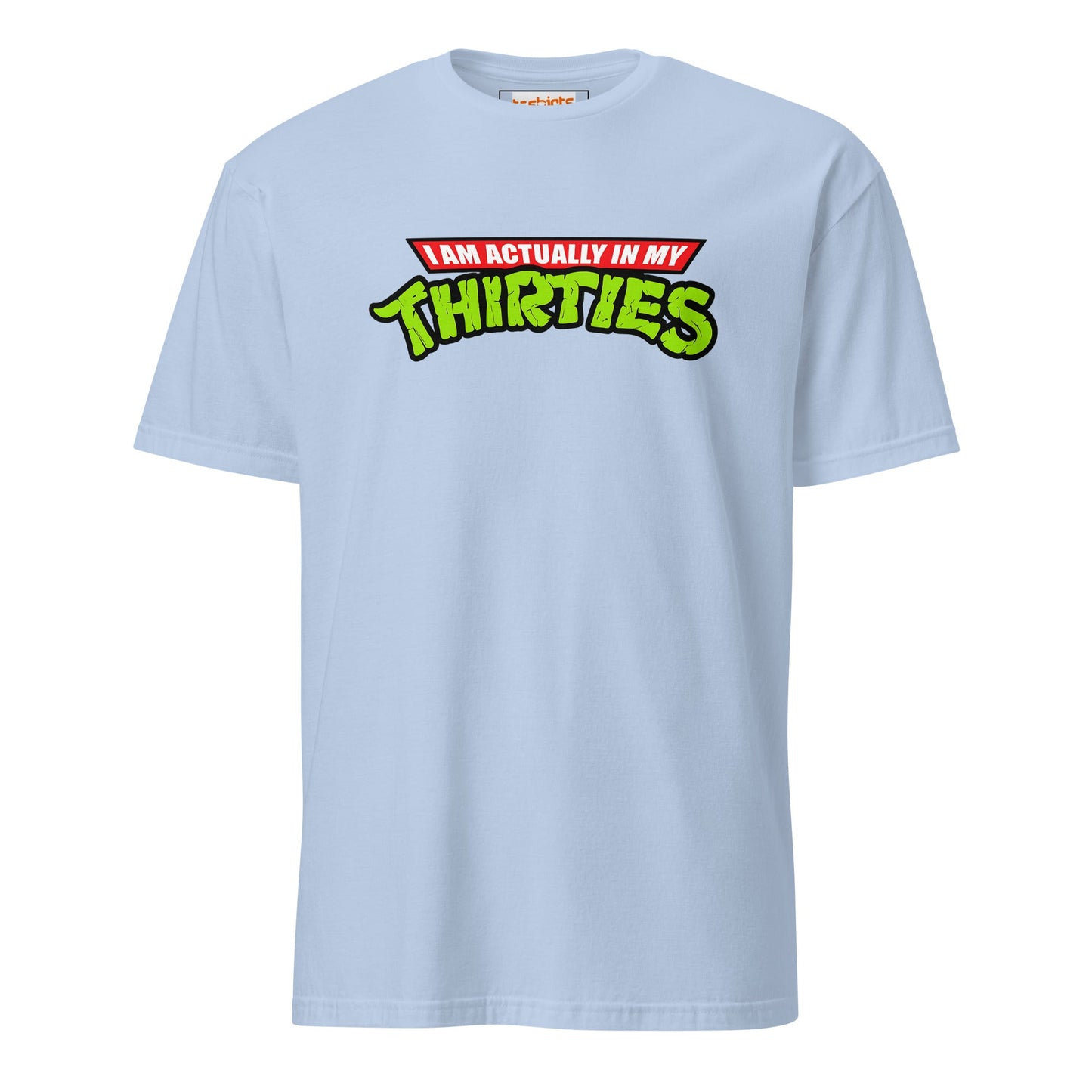 I am actually in my Thirties T-Shirt | TMNT Parody - Light Blue - T-Shirts Online