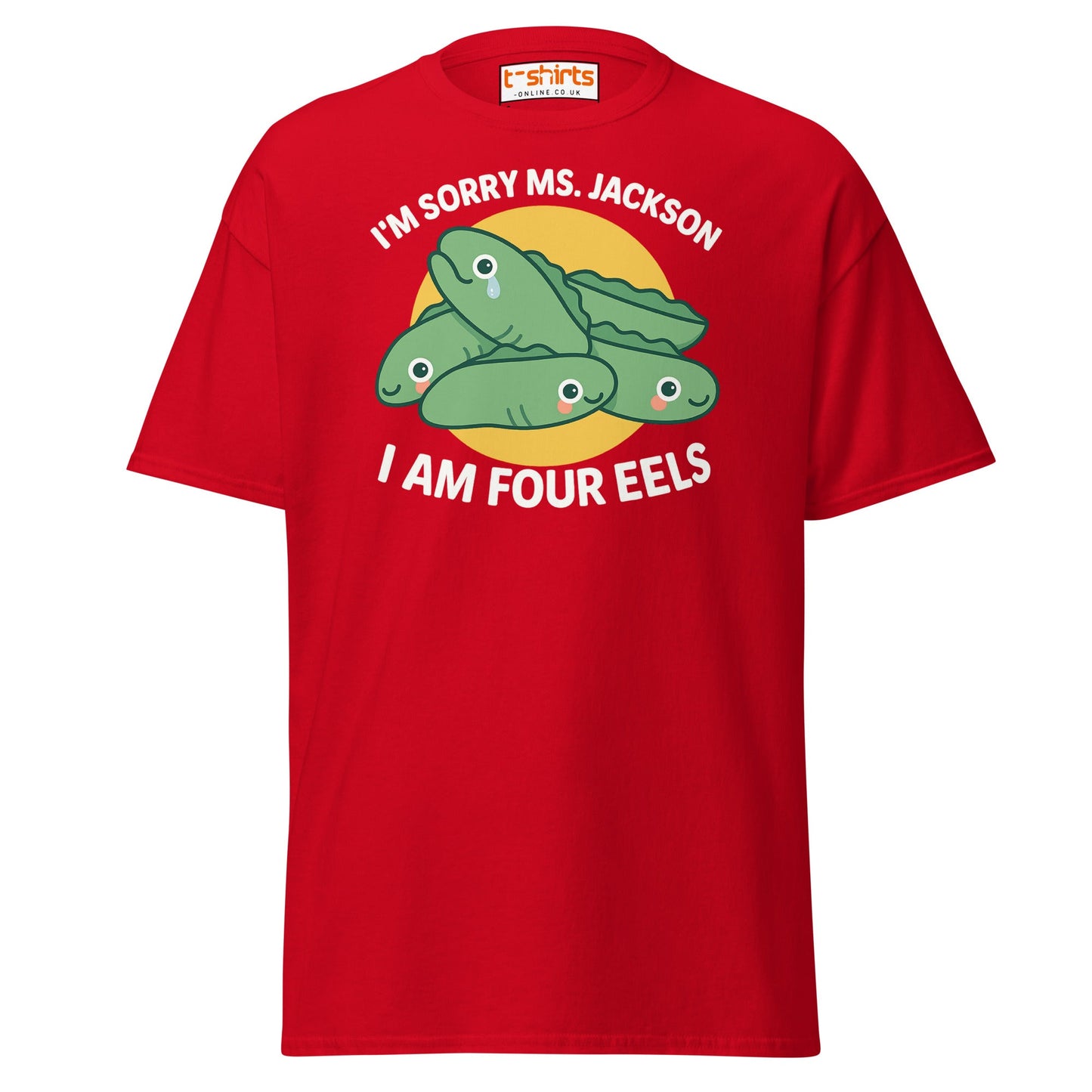 I Am Four Eels T-Shirt – Funny Ms. Jackson Pun Tee - Red - T-Shirts Online